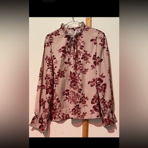 Beautiful shades of purple floral blouse
